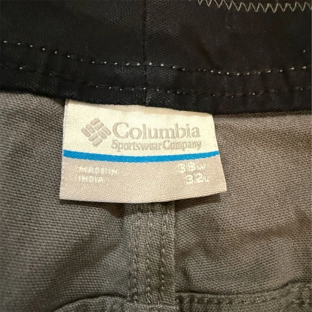 Columbia Men's Straight Fit Carpenter Pants Gray Sz 38x32 Classic Design ripstop
